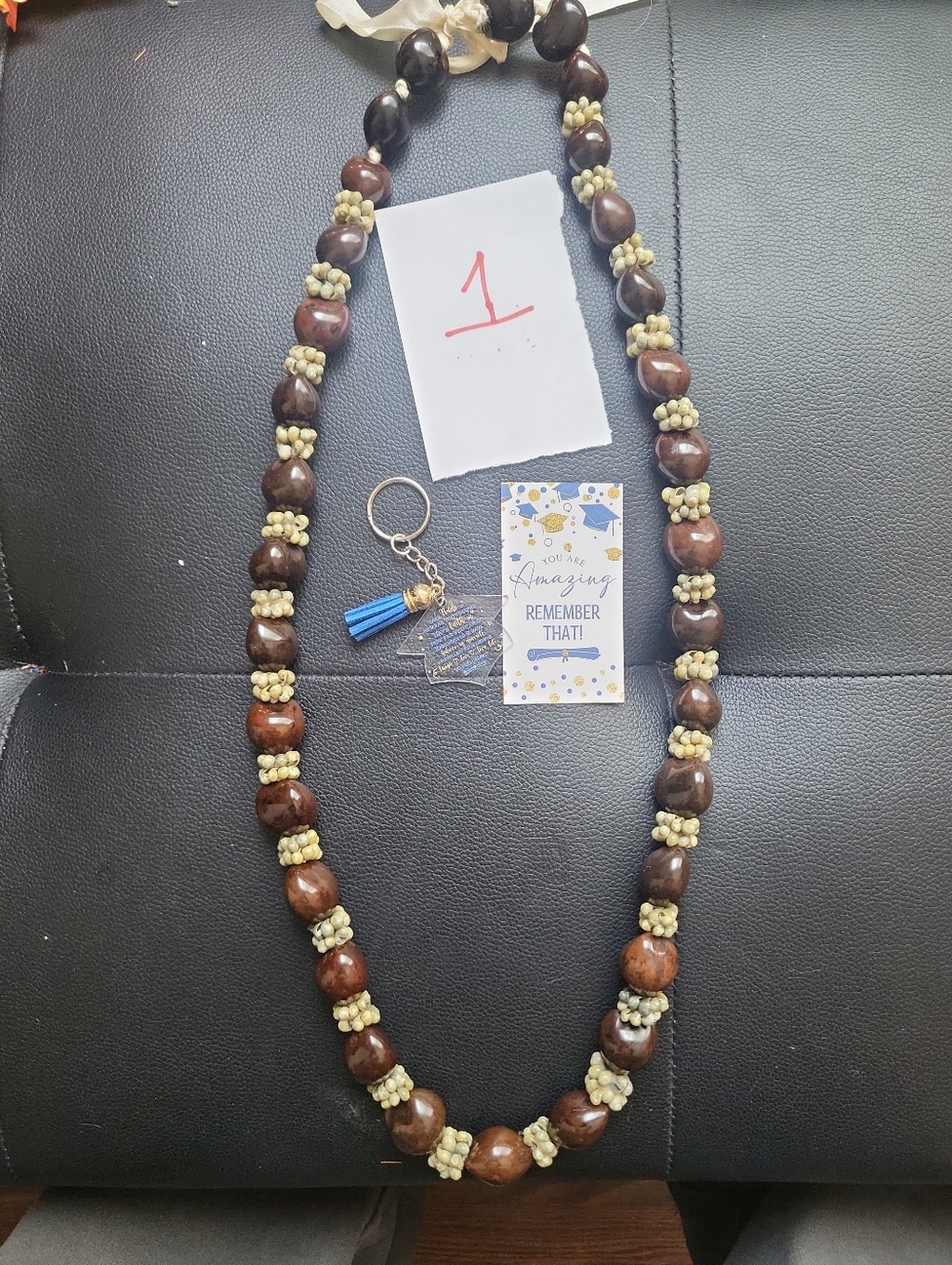 Graduation Hawaiin Kukui Nut Lei